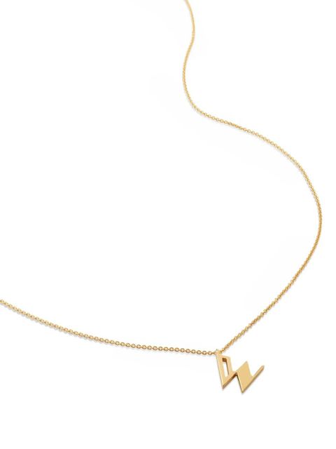 Monica Vinader alphabet W-pendant necklace - Gold - zdjęcie produktu nr 1