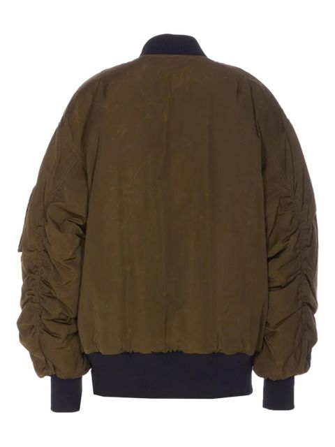 Dolce & Gabbana gathered-detail bomber jacket - Green - zdjęcie produktu nr 2