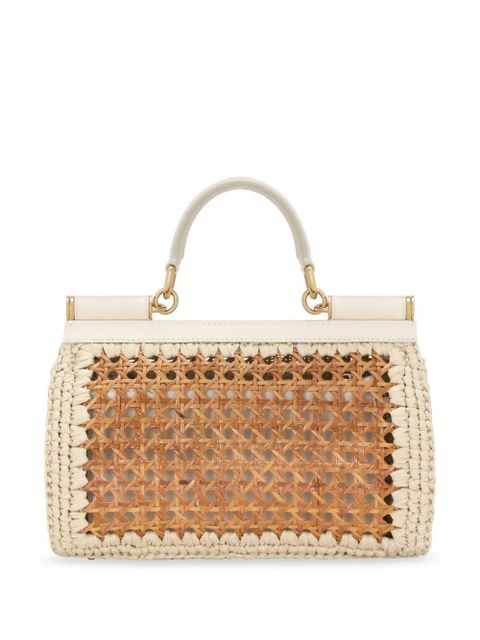 Dolce & Gabbana Sicily cotton-blend bag - Neutrals