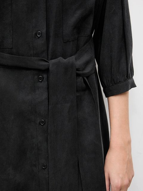 Answear.LAB sukienka kolor czarny midi prosta