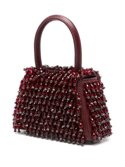 Self-Portrait crystal-embellished mini bag - Red - zdjęcie produktu nr 2