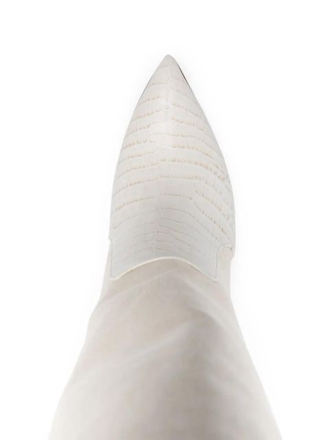 Paris Texas 85mm croc-embossed panels boots - Neutrals - zdjęcie produktu nr 2