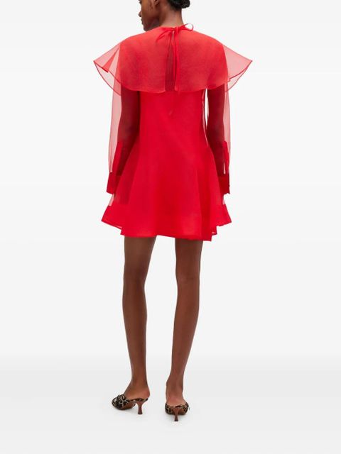 GANNI long-sleeve layered mini dress