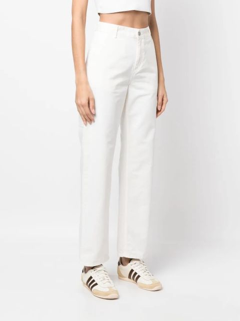 Carhartt WIP logo-patch straight-leg jeans - Neutrals