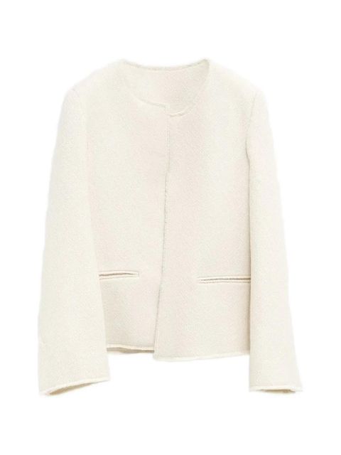 TOTEME frayed tweed jacket - Neutrals - zdjęcie produktu nr 1