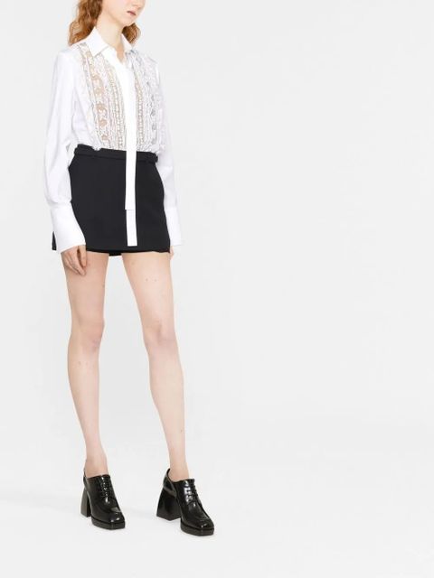 Valentino Garavani lace-bib tailored shirt - White - zdjęcie produktu nr 2