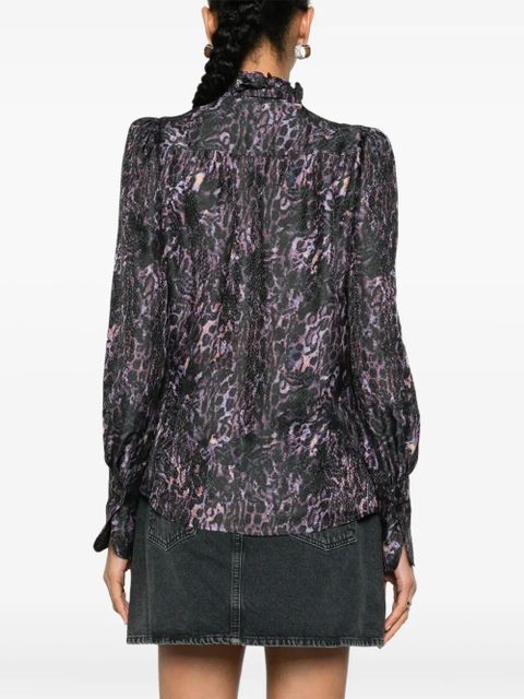 ISABEL MARANT Lamia graphic-print shirt - Purple