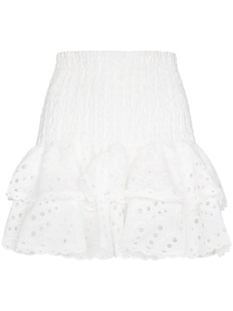 Charo Ruiz Ibiza Noa broderie anglaise ruffled skirt - White - zdjęcie produktu nr 1