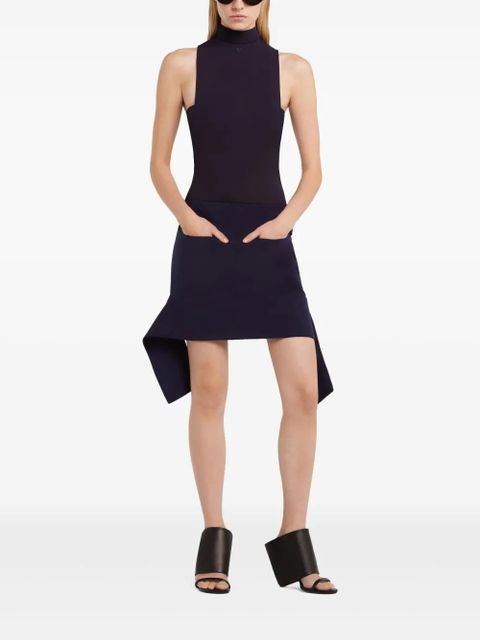 Courrèges Reversed Belt mini skirt - Blue
