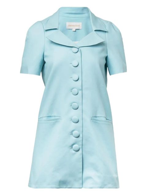 SHUSHU/TONG buttoned short-sleeve mini dress - Blue - zdjęcie produktu nr 1