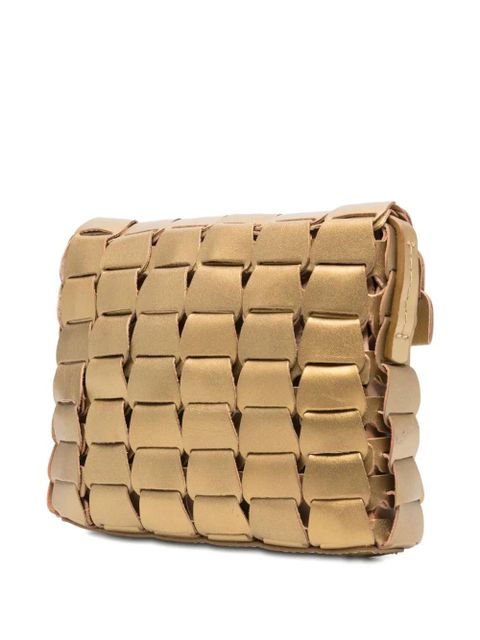 DRAGON DIFFUSION woven leather shoulder bag - Gold