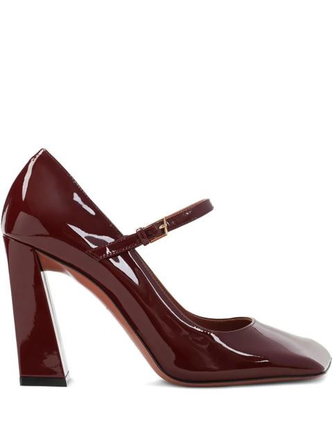 Amina Muaddi block-heel pumps - Red - zdjęcie produktu nr 1