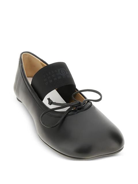 MM6 Maison Margiela ribbon ballet flats - Black - zdjęcie produktu nr 2