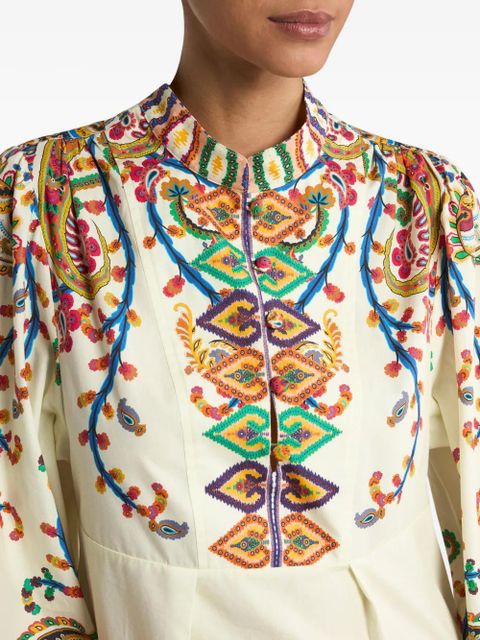 ETRO paisley-print mini dress - White