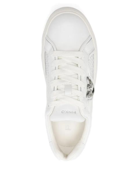 PINKO Yoko appliqué platform sneakers - White