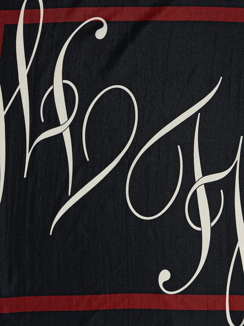 Tommy Hilfiger apaszka jedwabna damska kolor granatowy wzorzysta AW0AW17967 - zdjęcie produktu nr 2