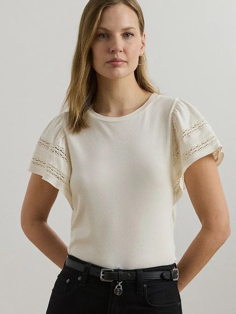 Lauren Ralph Lauren t-shirt damski kolor beżowy 200971088 - zdjęcie produktu nr 1