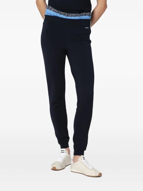 Miu Miu side-stripe trousers - Blue