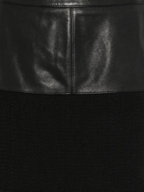 PINKO fringed panel skirt - Black