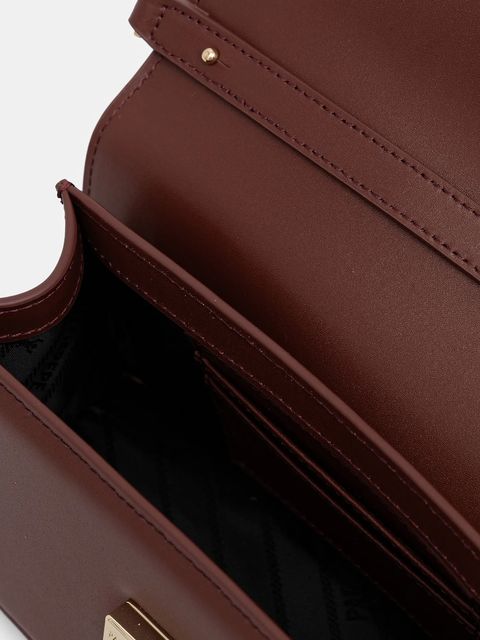 Patrizia Pepe torebka skórzana kolor pomarańczowy