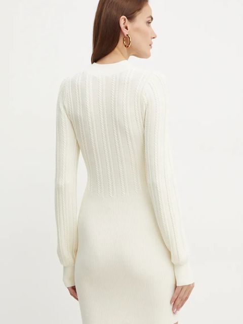 Guess sukienka LIVIA kolor beżowy mini dopasowana W4BK08 Z2V42