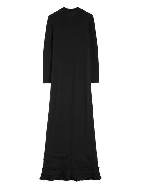 Jil Sander ruffle-detail maxi dress - Black