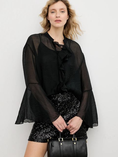 Answear.LAB bluzka damska kolor czarny gładka - zdjęcie produktu nr 1