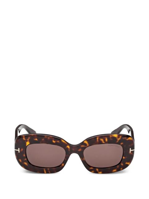 TOM FORD Eyewear t-detail geometric sunglasses - Brown - zdjęcie produktu nr 1