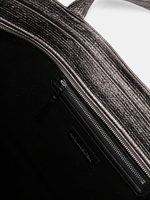 Karl Lagerfeld torebka bawełniana kolor srebrny A1W50064