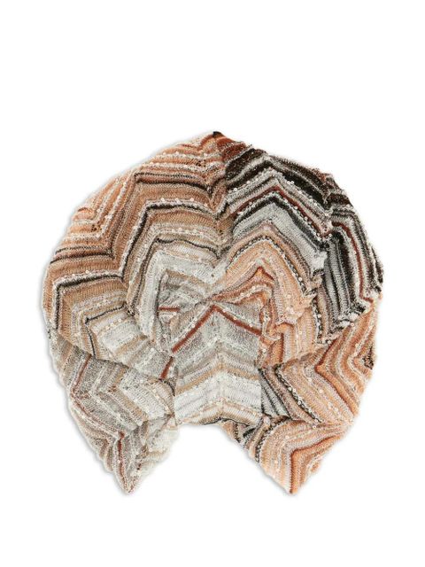 Missoni zig-zag pattern hat - Brown - zdjęcie produktu nr 1