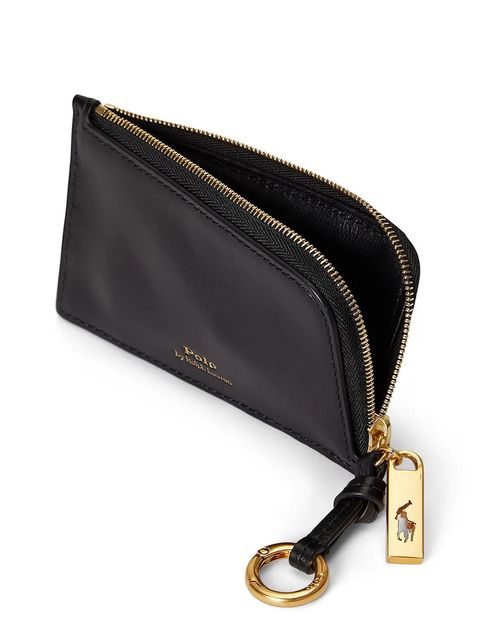 Polo Ralph Lauren portfel skórzany damski kolor czarny 427P04988