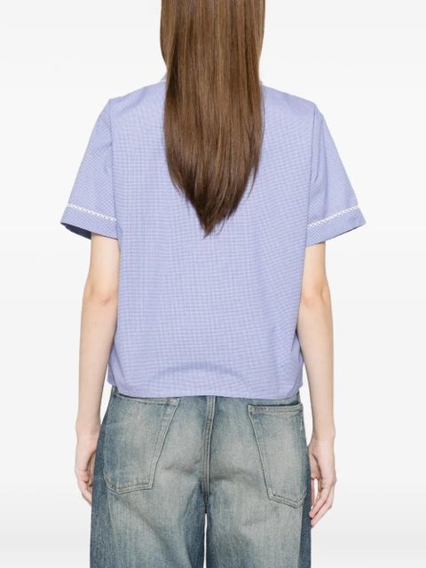 Miu Miu Vichy pattern shirt - Blue