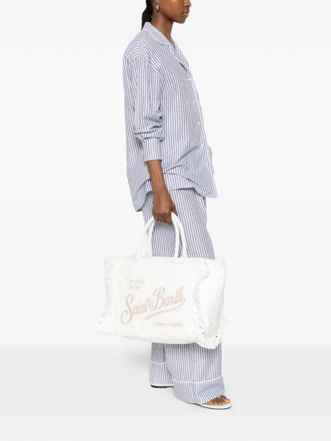MC2 Saint Barth ruffled tote bag - White - zdjęcie produktu nr 2