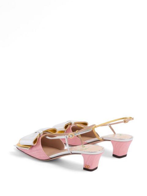 Valentino Garavani 45mm Bowow slingback pumps - Pink