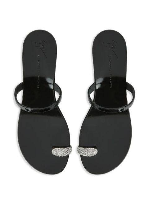 Giuseppe Zanotti Ring 40mm crystal-embellished mules - Black - zdjęcie produktu nr 2