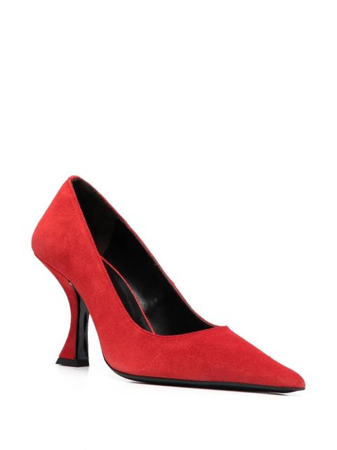 BY FAR 95mm Viva pointed-toe pumps - Red