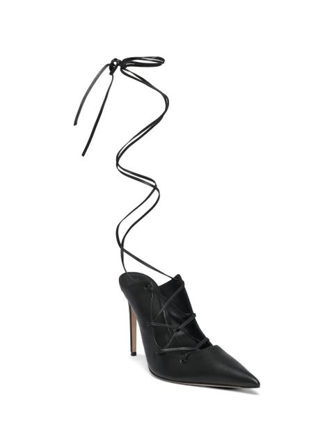 Alexander McQueen Ghillie lace-up skull-charm mules - Black - zdjęcie produktu nr 2