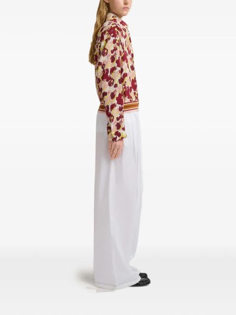 Marni draping wide-leg trousers - White