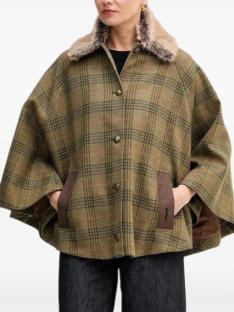 Barbour Llily checked cape - Green - zdjęcie produktu nr 1