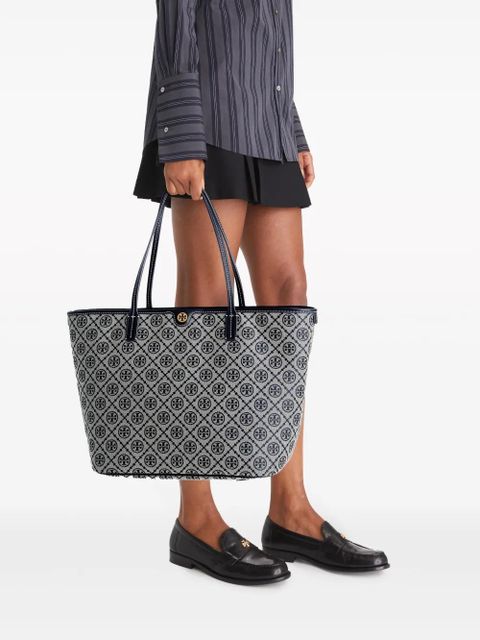 Tory Burch T Monogram zip tote bag - Blue - zdjęcie produktu nr 2