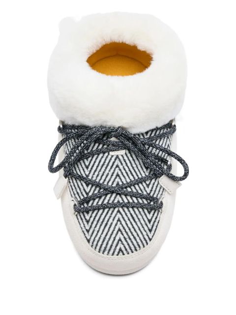 Moon Boot chevron-pattern snow boots - White