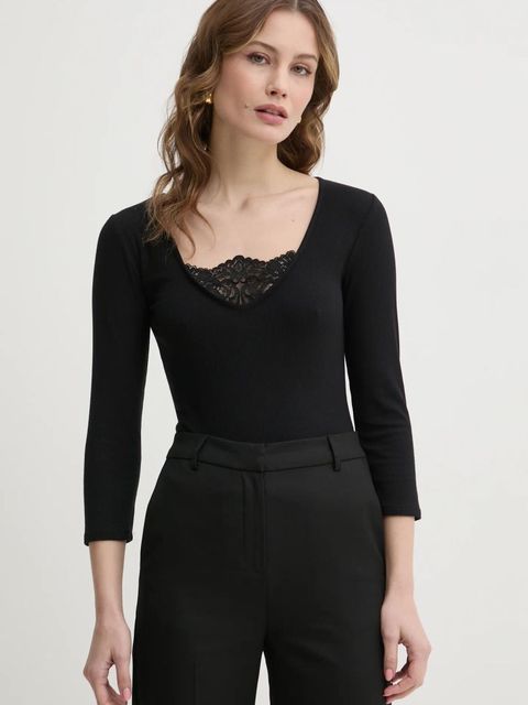 Morgan body TDOUNIA damskie kolor czarny odkryte plecy TDOUNIA