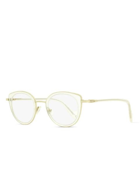 Moncler Eyewear cat eye glasses - Gold - zdjęcie produktu nr 2