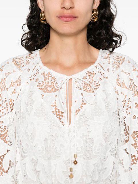 ZIMMERMANN Coco Lace midi dress - White