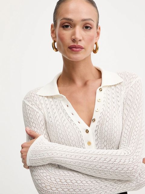 Elisabetta Franchi body damskie kolor beżowy BK66T51E3