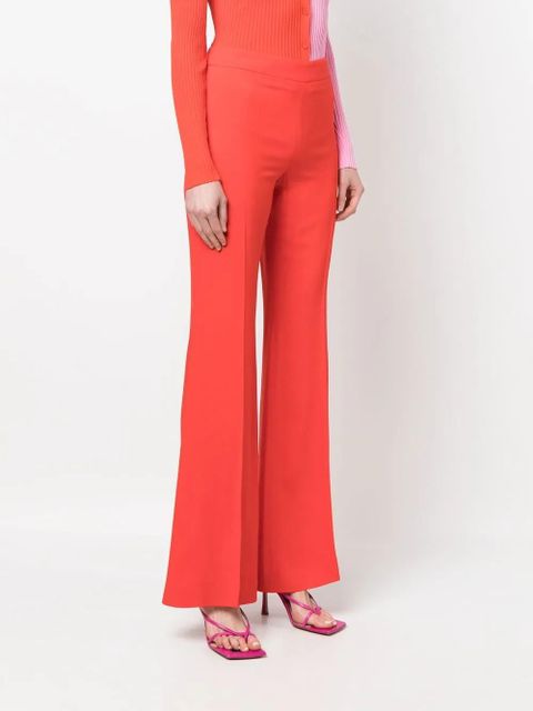 Moschino pressed-crease flared trousers