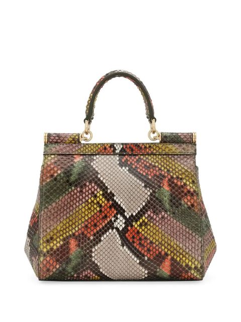 Dolce & Gabbana Sicily leather tote bag - Green - zdjęcie produktu nr 1