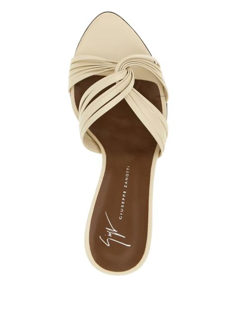 Giuseppe Zanotti Clandestino leather heeled sandals - Neutrals