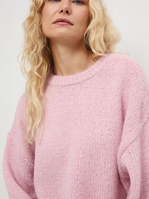 Medicine sweter damski kolor różowy ciepły