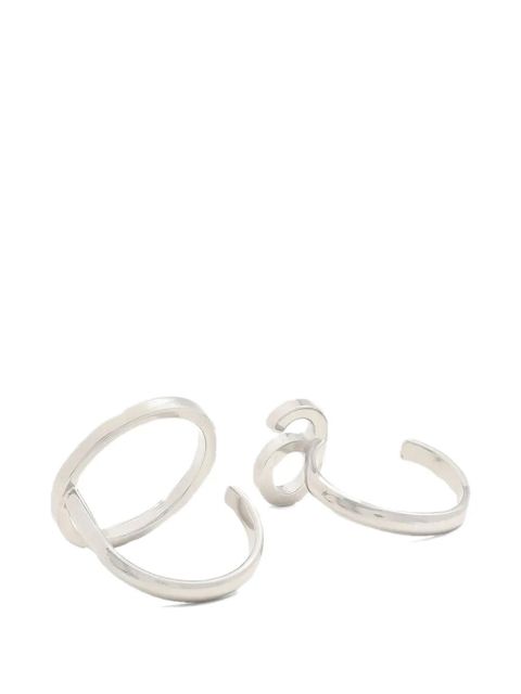 Maison Margiela silver-tone rings (set of two) - zdjęcie produktu nr 2